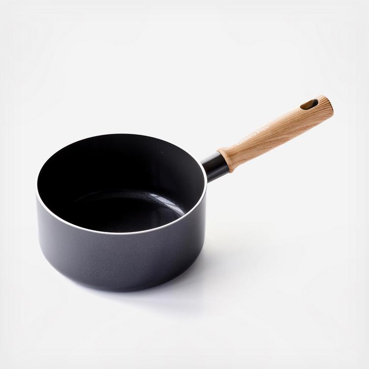 GreenPan Hudson Healthy Ceramic Nonstick, 3 Quart Saute Pan with Lid, Black  