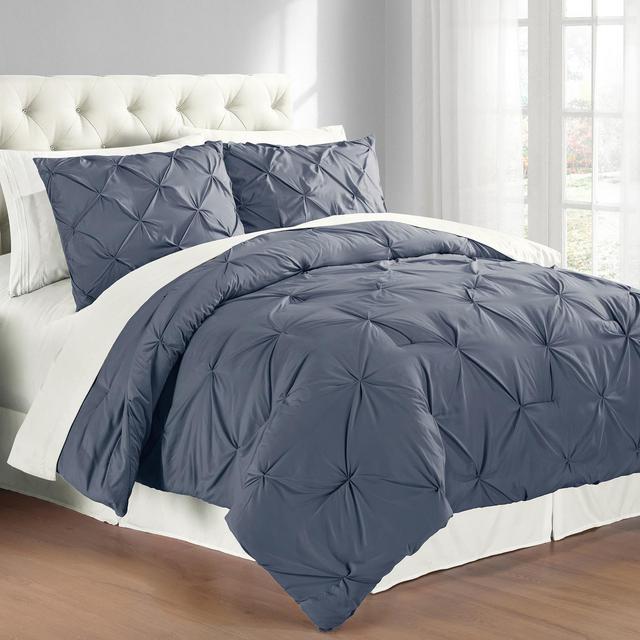 Premium Collection Full/Queen Pintuck Bedding Comforter Set