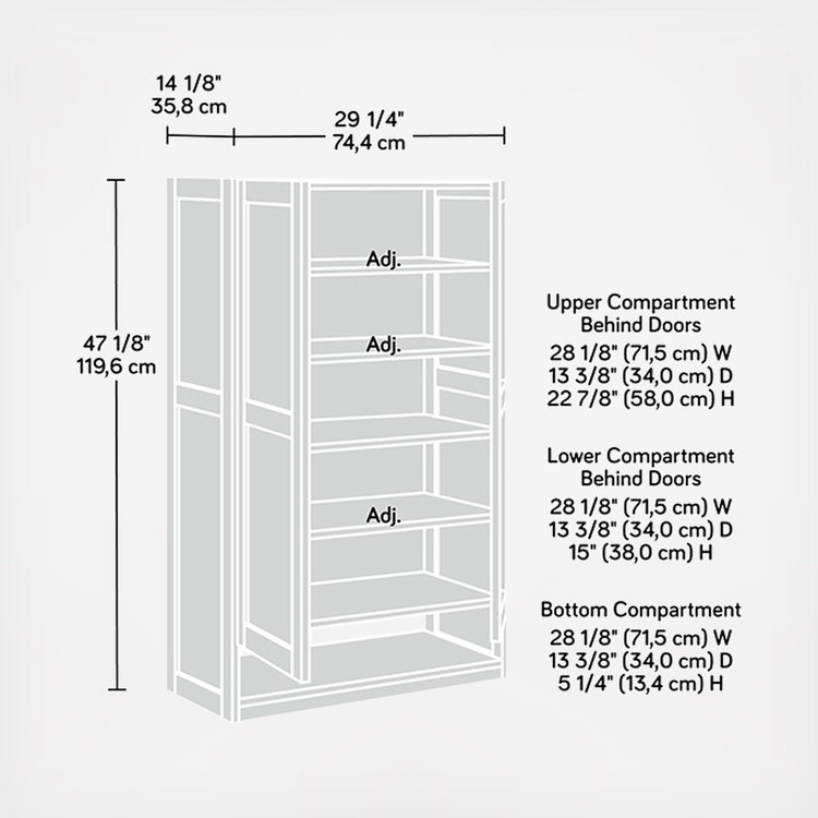 Sauder, 2-Door Shoe Cabinet | Zola