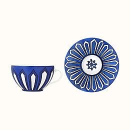 Bleus d'Ailleurs breakfast cup and saucer