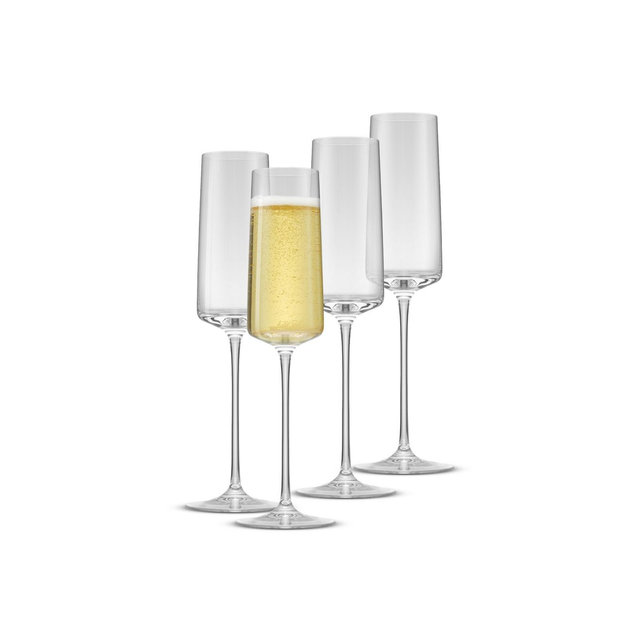 Sidney 7oz Champagne Flute, Set of 4, Clear