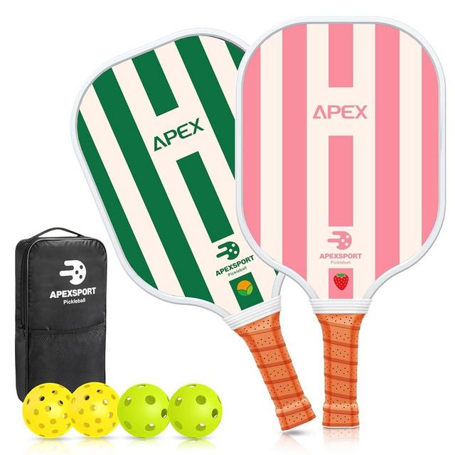 Pickleball Paddles Set of 2/4, USAPA Approved Lightweight Fiberglass Pickleball Set with 4 Pickleballs, 1 Pickleball Sling Bag, 2 Cooling Towels, Pickleball Gifts for Women Men Beginners Professional