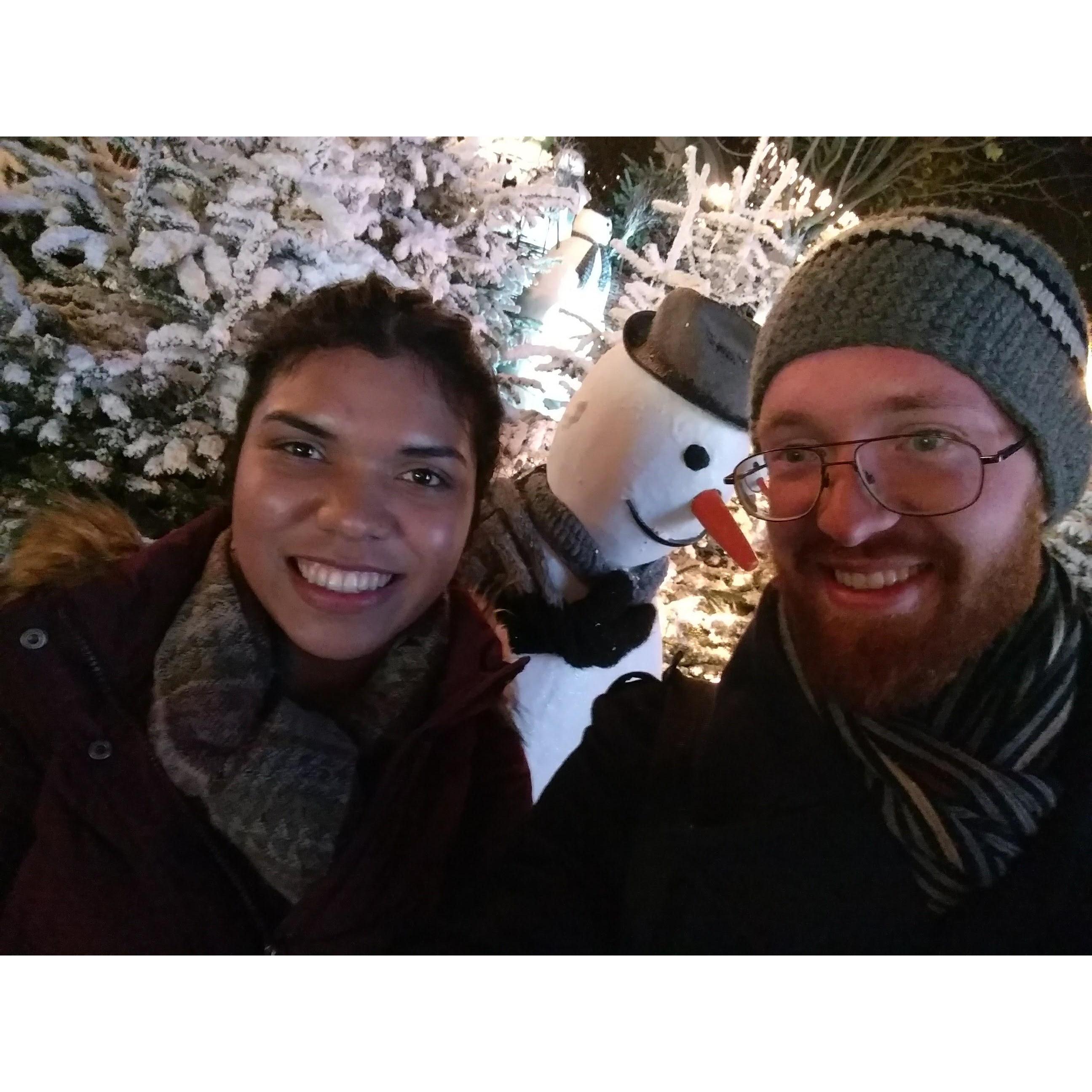 November 2016. The first time Jess visited Johan in Sweden, featuring the Liseberg snowman.