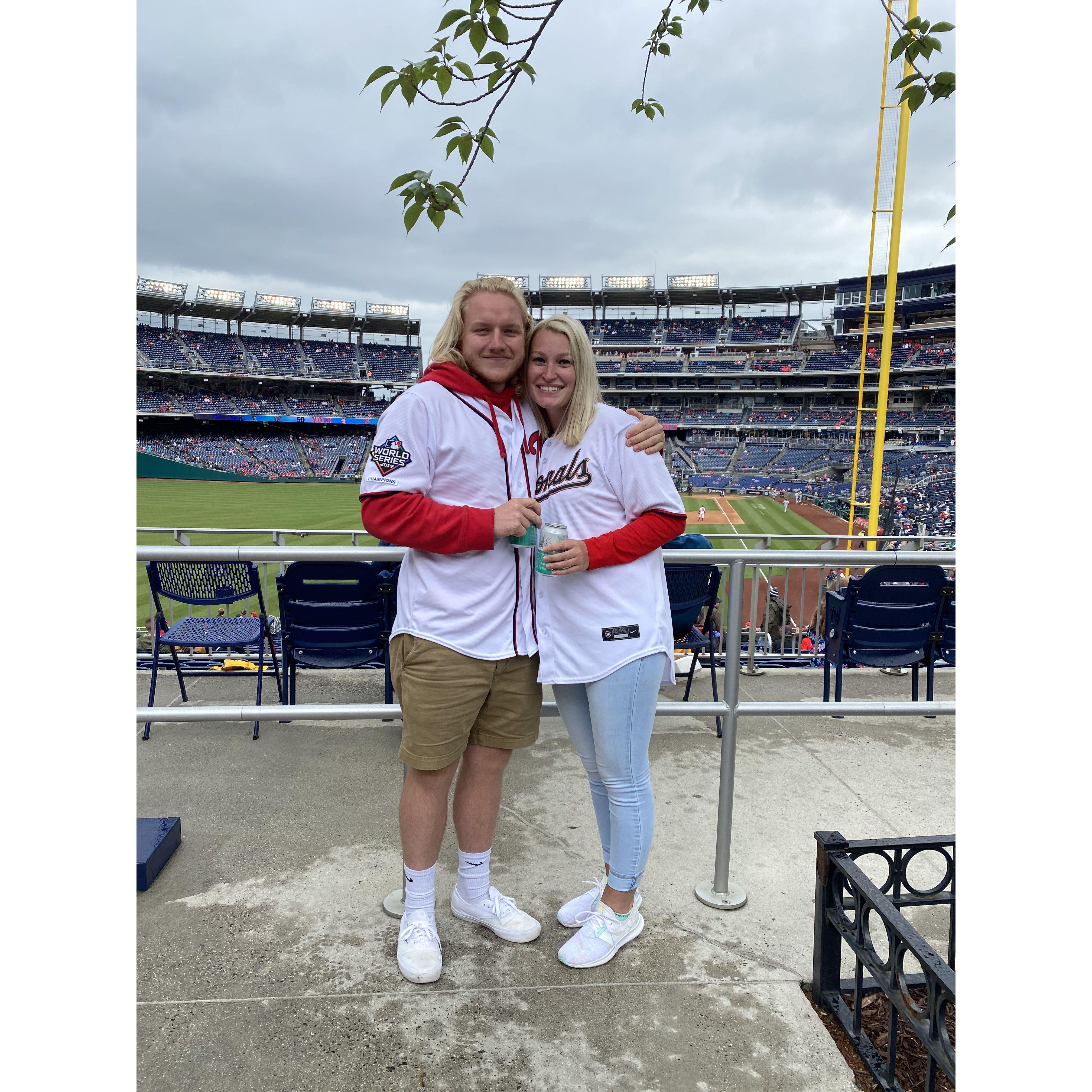 One of our favorite things to do together: Enjoy Nationals games!