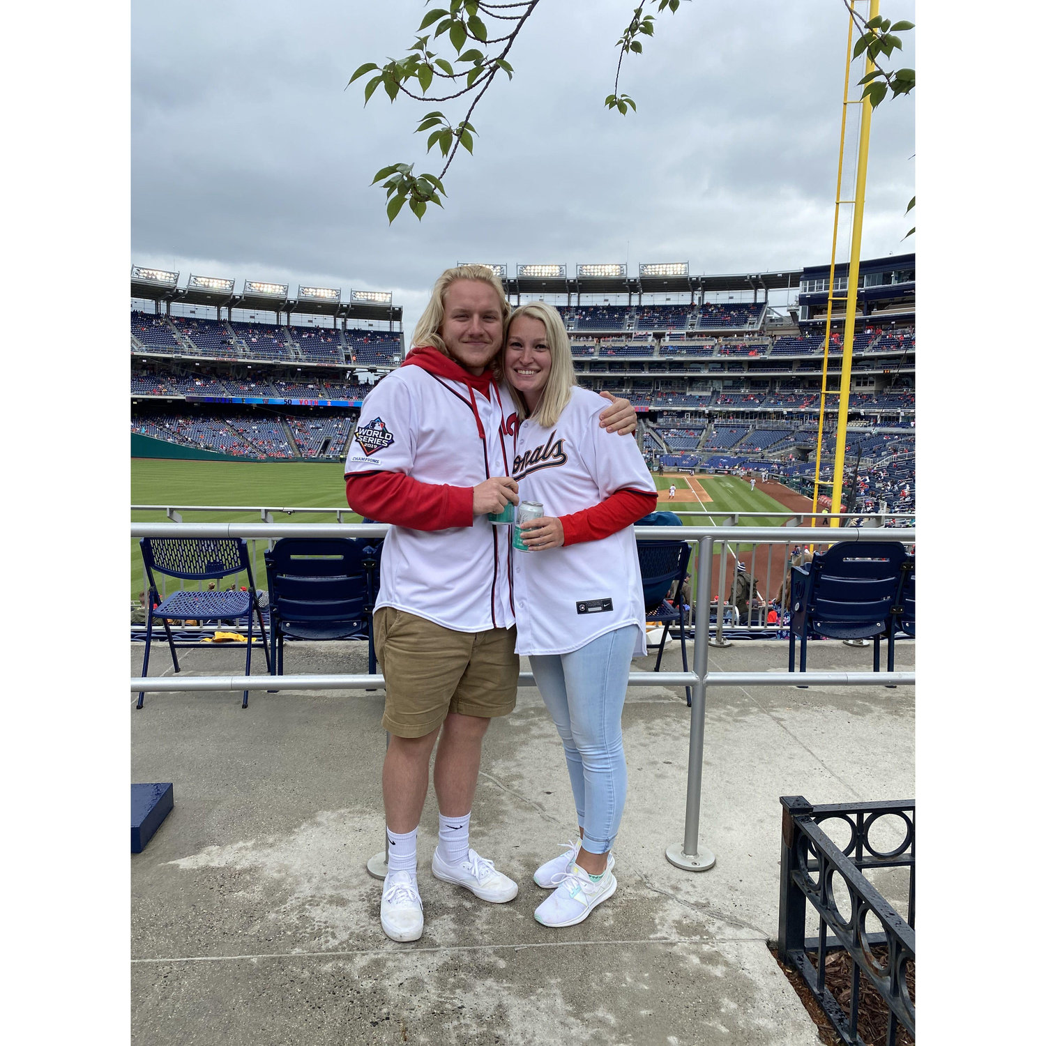 One of our favorite things to do together: Enjoy Nationals games!