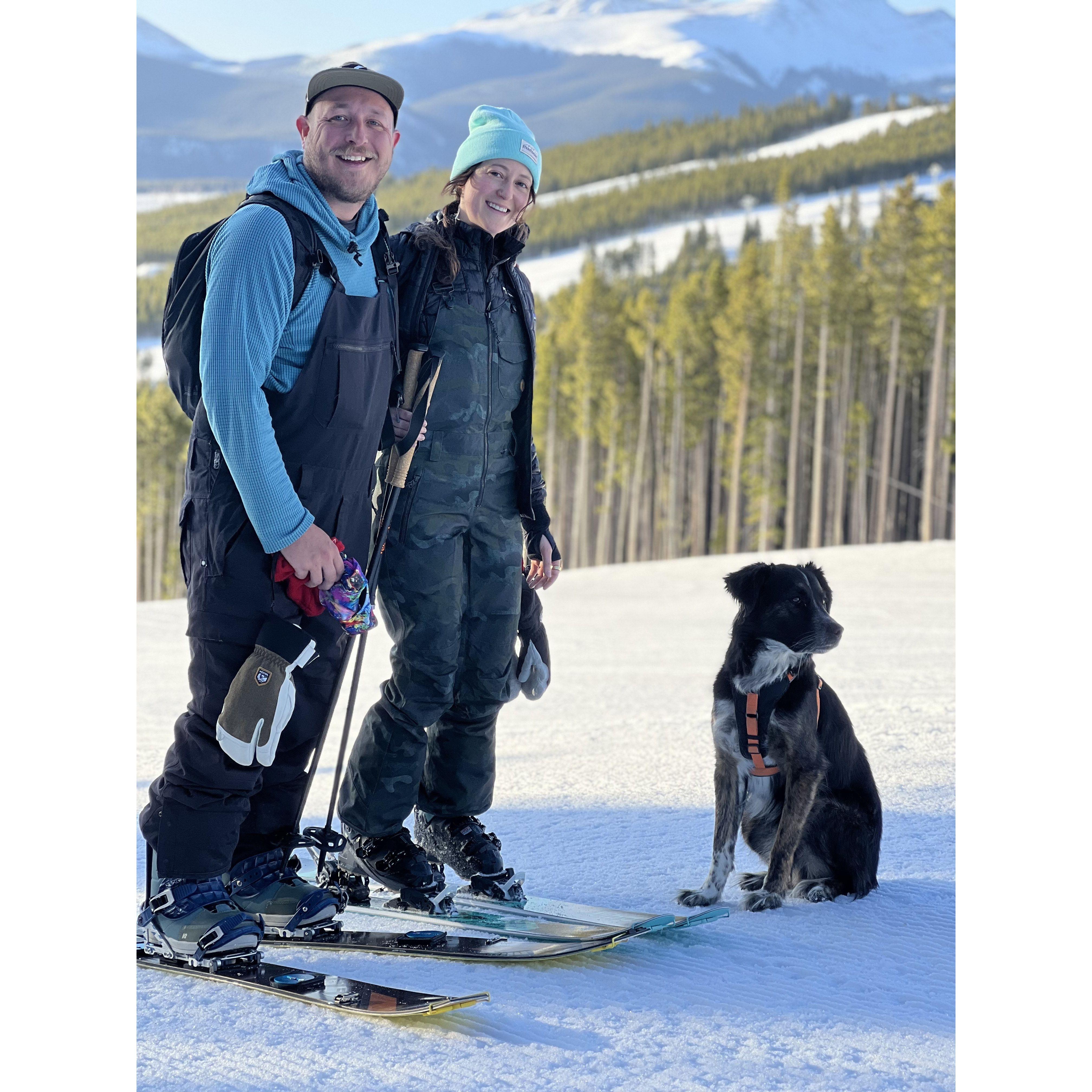 first time skinning for elana, eric and glacier are already pros