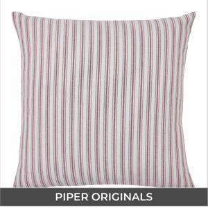 Market Place Red Ticking Stripe 20″ x 20″ Pillow Cover