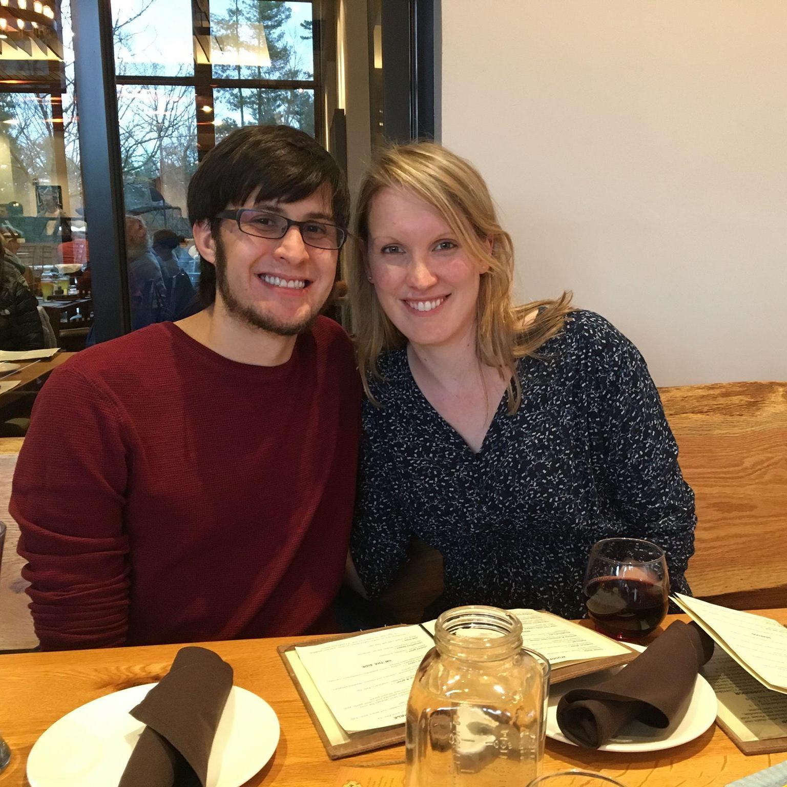 At Sierra Nevada in Asheville with Sam's parents!