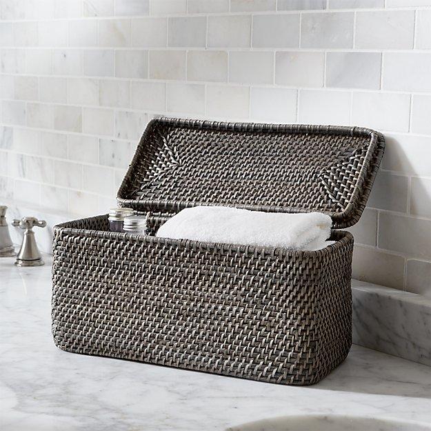 Sedona Grey Lidded Rectangular Tote