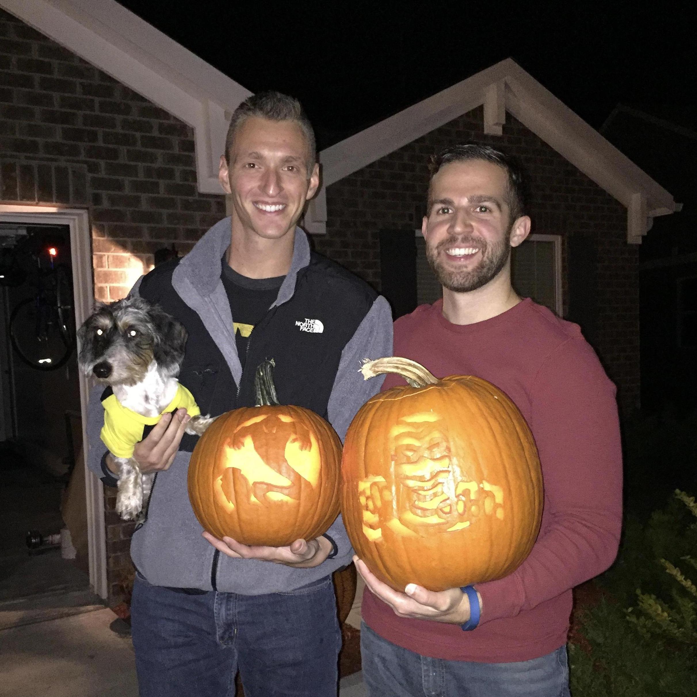 First Fall/Pumpkin Carving Party together - October 2016