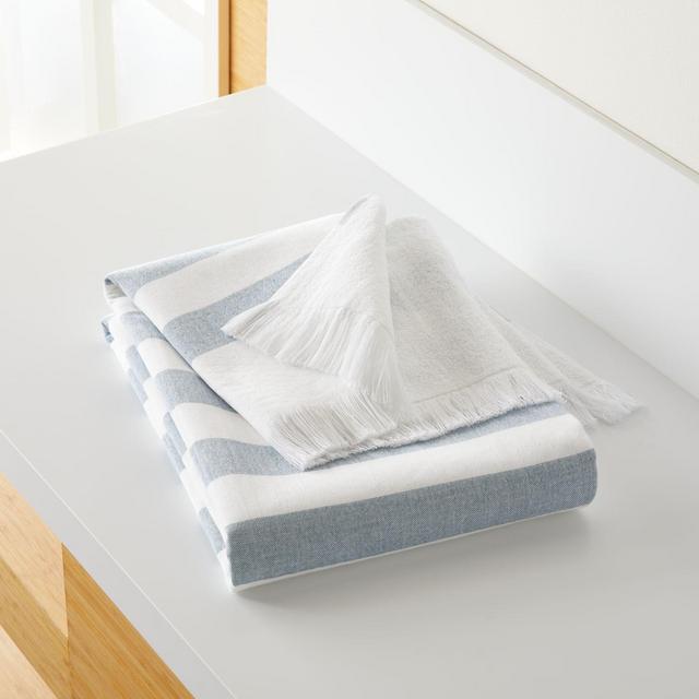 Organic Cedros Blue Bath Towel