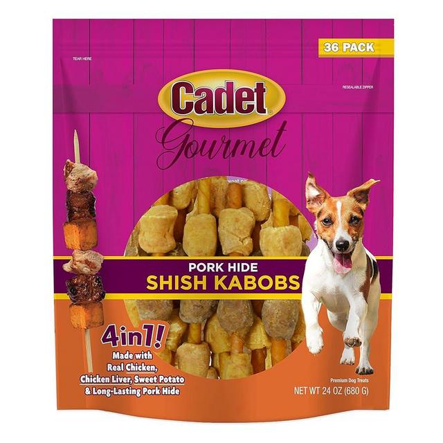 Cadet Gourmet Pork Hide Shish Kabob Dog Treats 5" (36 Count)
