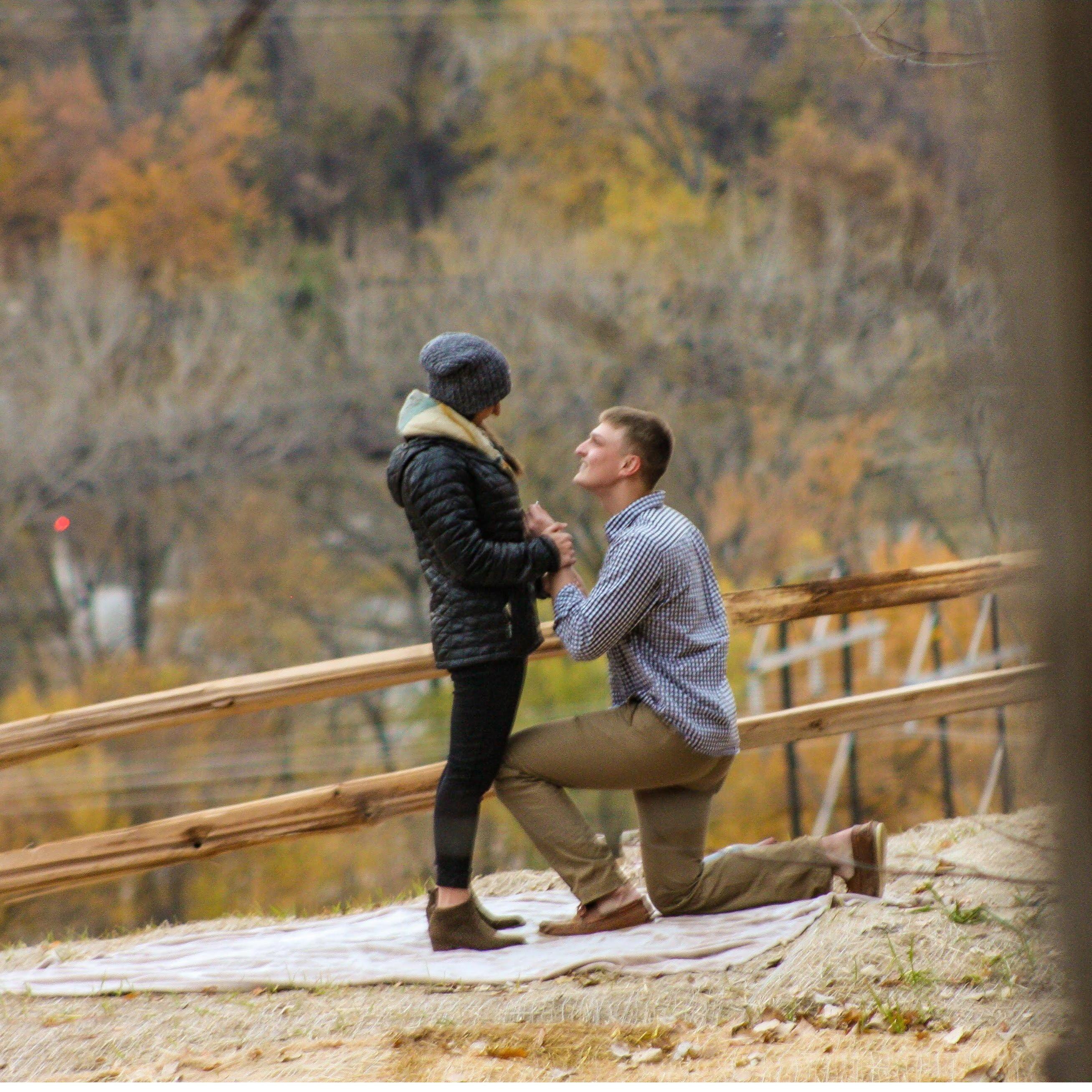 This picture is from when we actually got engaged! If you don't know the story, ask us!