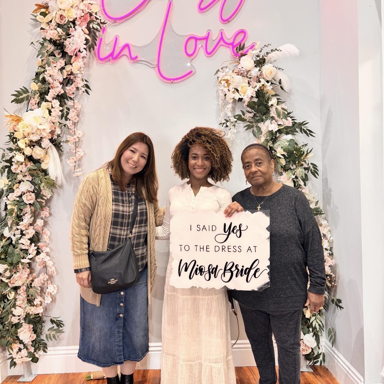 Aliyah with Auntie Momoko and grandmother Sherry