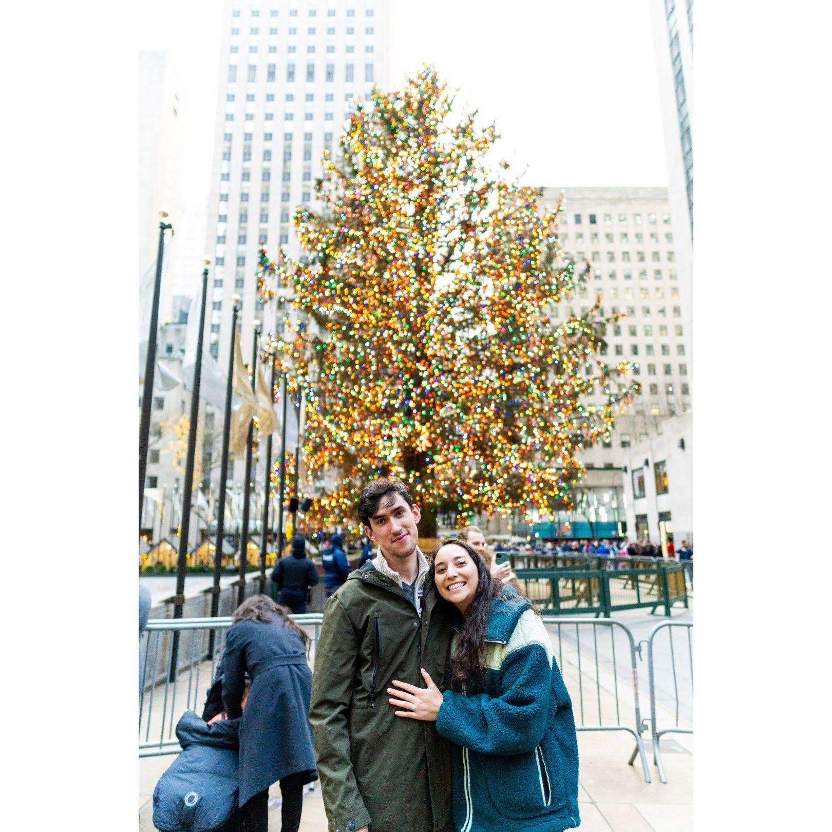 The tree at Rockefellar plaza with the future spouse!