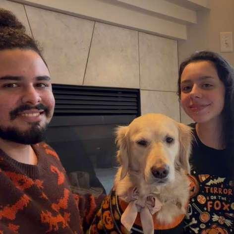 Halloween themed family photo