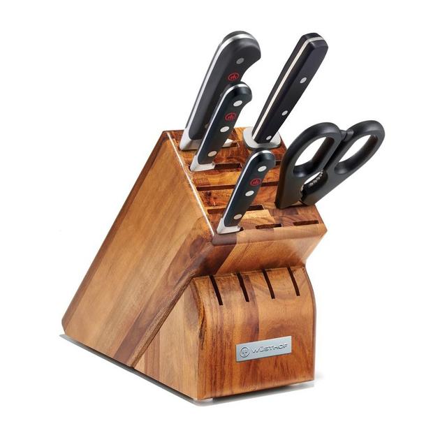Wüsthof Classic 6-Piece Starter Knife Block Set, Acacia