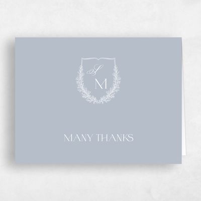 Cloud Gray, Grey Wedding Thank You - Oakdale Landscape