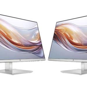 Dual HP Series 5 23.8 inch FHD Height Adjust Monitor Bundle