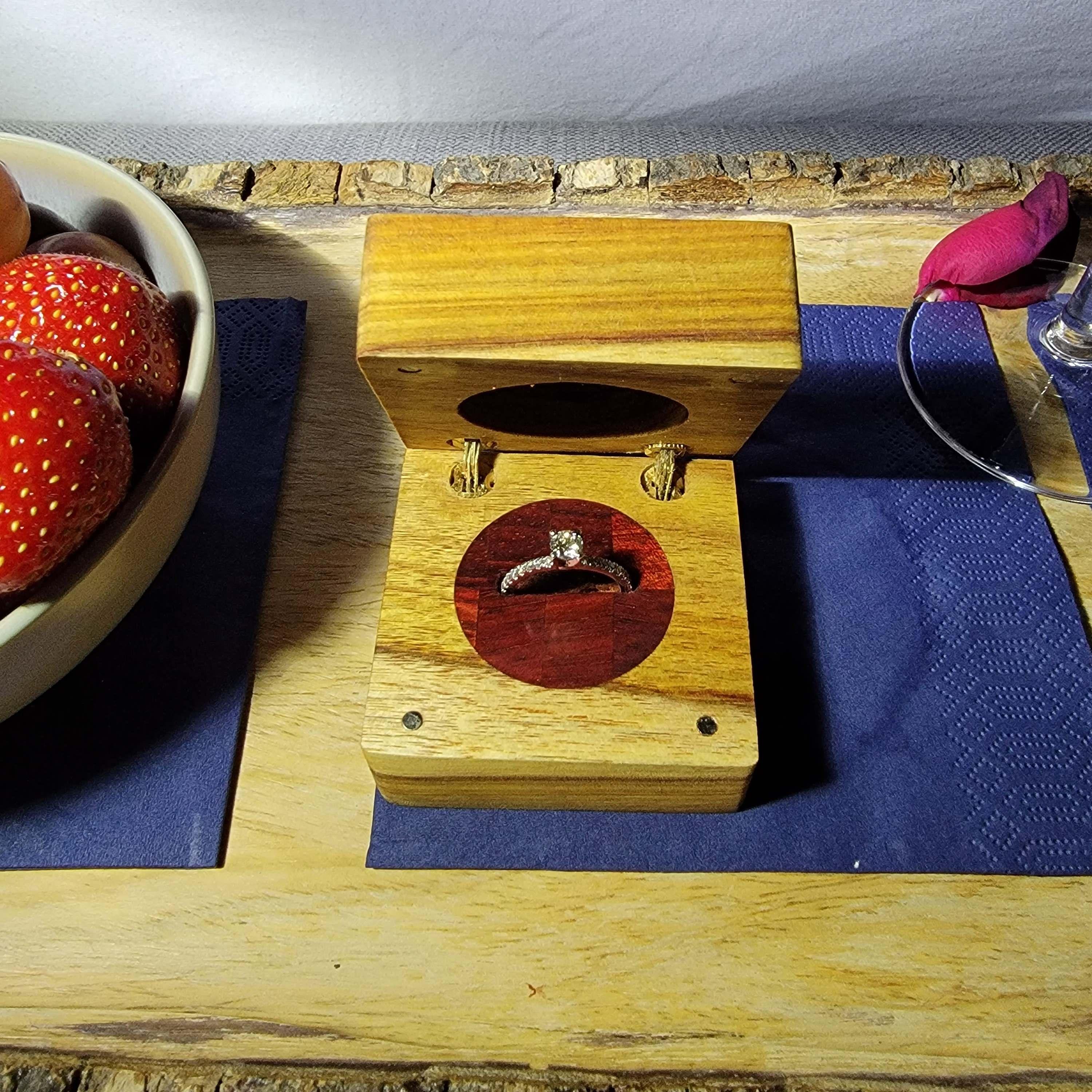 Tristan handmade the ring box to propose with! It was such a beautiful touch to an already special proposal! I think he's a keeper :)