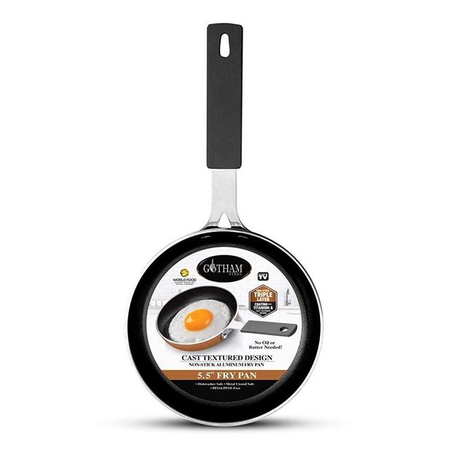 Gotham Steel Cookware, 5.5" Egg Pan, Brown