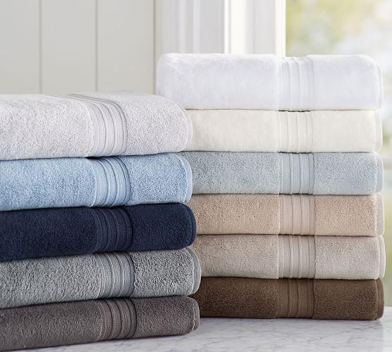 Pottery Barn Hydrocotton Bath Towels in Porceline Blue