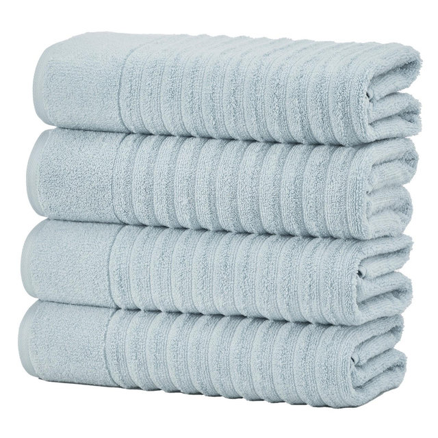 Luxury Cotton Ribbed Texture Towel Set - Great Bay Home .
