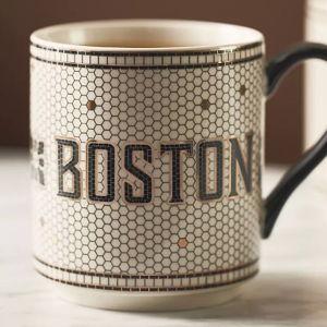 The Bistro Tile Stoneware Mug: Jetsetter Edition BOSTON