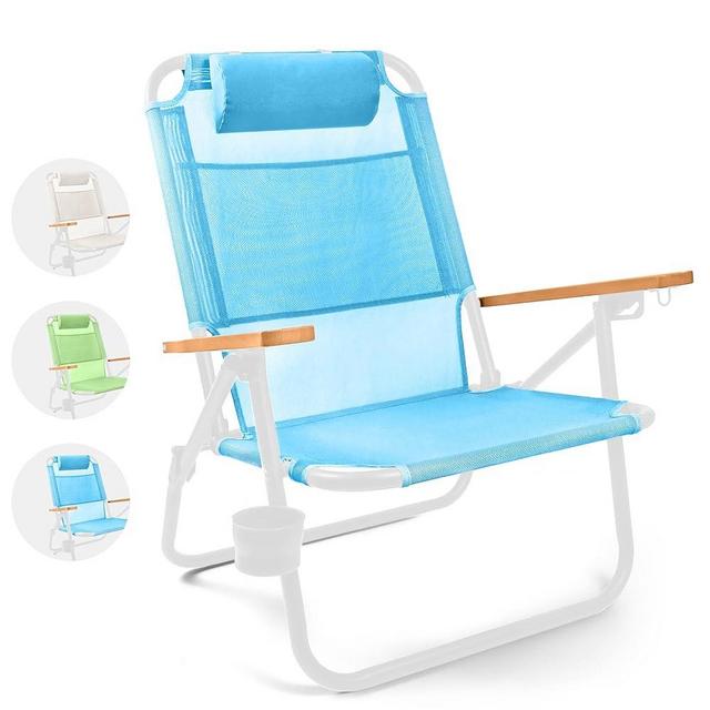 Water Buffalo Beach Chair - Premium Backpack Beach Chair for Adults - Beach Chair with Backpack Straps - Foldable and Reclining Beach Chair - Bondi Backpack Chair