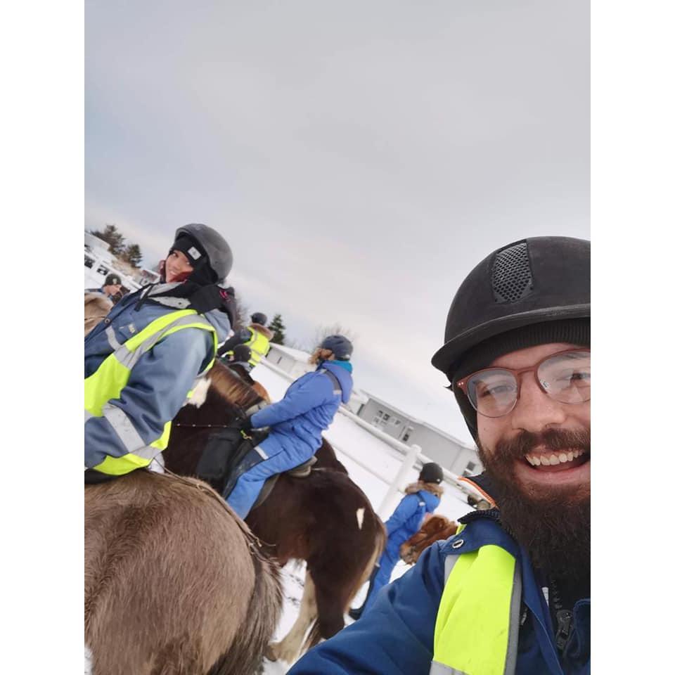 Riding horses in the mountains of Iceland.. it was freezing !!!