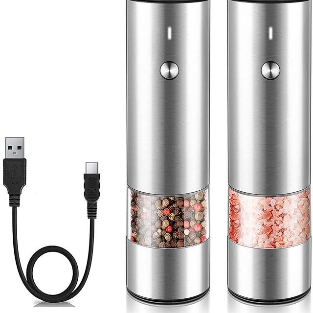 Cuisinart Rechargeable Electric Salt & Pepper Mill Set in Brushed Stainless  Steel SP-4 | Newest Model