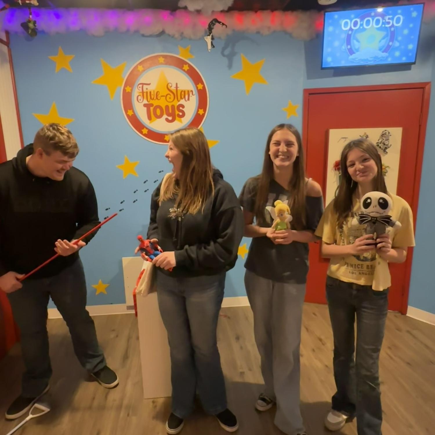 We were laughing to hard to take a good picture. Picture taken at The Escape Game in Rancho Cucamonga which we went to for Shelby’s Birthday.