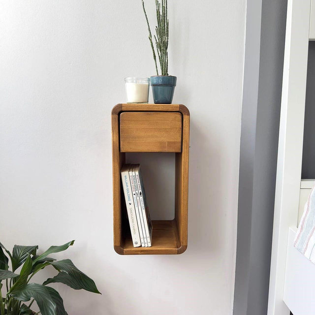 Free shipping, Nightstand,narrow nightstand,Wall nightstand,floating shelves