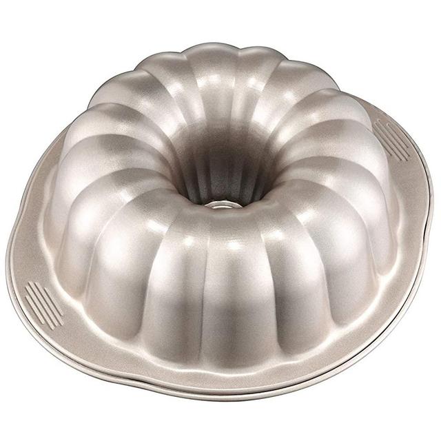 CHEFMADE Bundt Cake Pan, 9.5-Inch Non-Stick Pumpkin-Shaped Bakeware for Oven Baking(Champagne Gold)