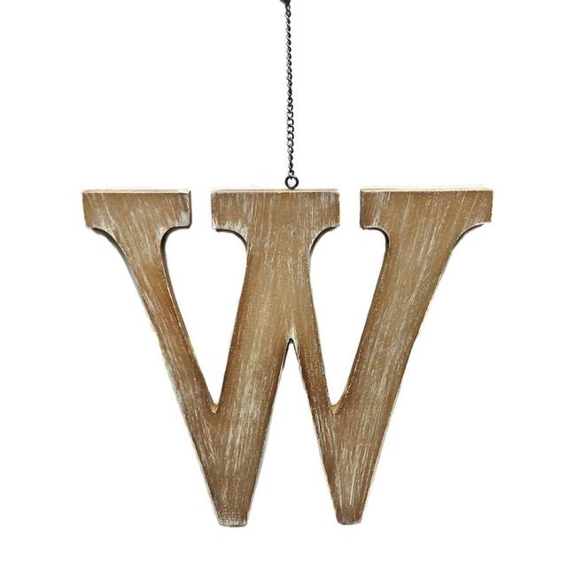 Bee & Willow™ Home Monogram Letter "W" Wood Door Hanger