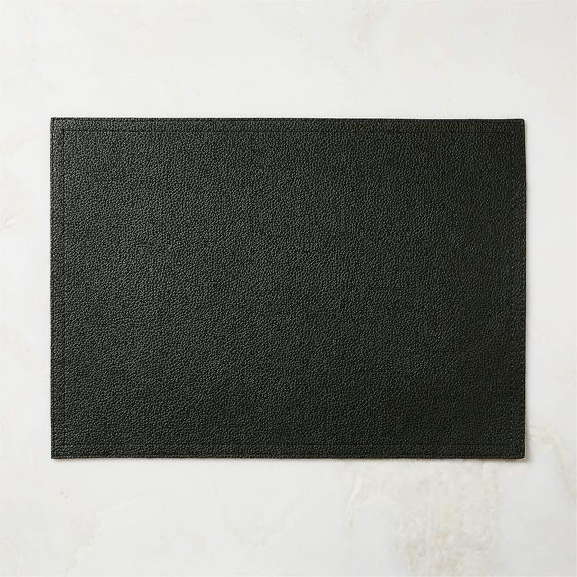 Green Faux Leather Placemat