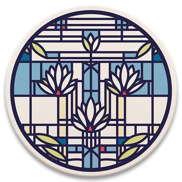 CoasterStone Frank Lloyd Wright Waterlilies Trivet, One Size, Multicolored