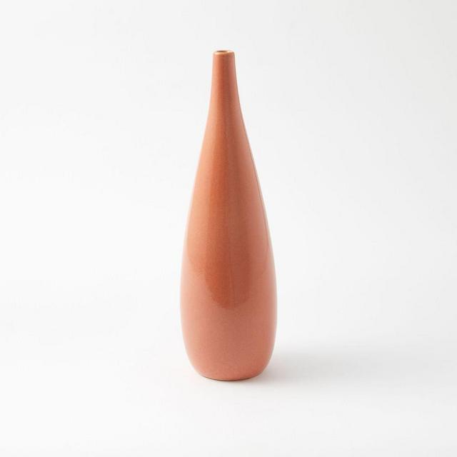 Bright Ceramicist Vase, Medium, Tear Drop, Coral