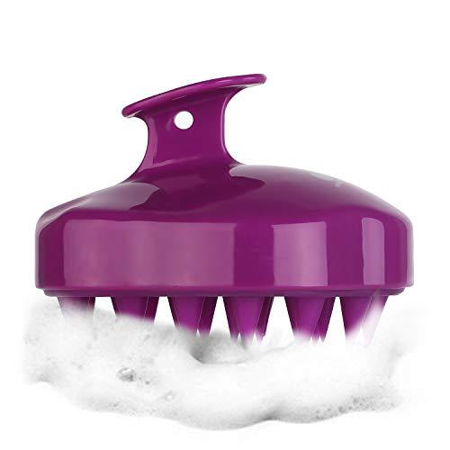 Heeta Scalp Massager, Updated Hair Shampoo Brush for Wet and Dry Hair, Scalp Massage Brush for Women, Men and Pet (Purple)