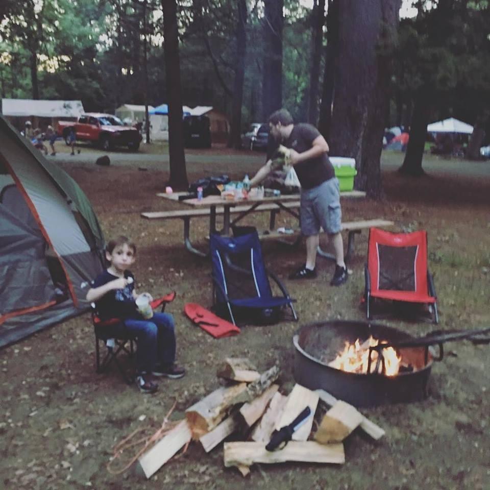 Still first camping trip! Liz adores camping. Keven's getting back in the hang of it.