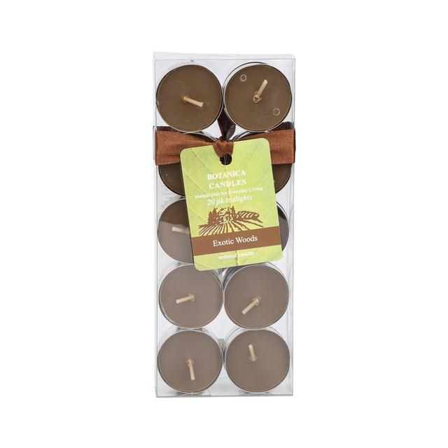 20 Piece Exotic Woods Scented Tea Light Candle Set