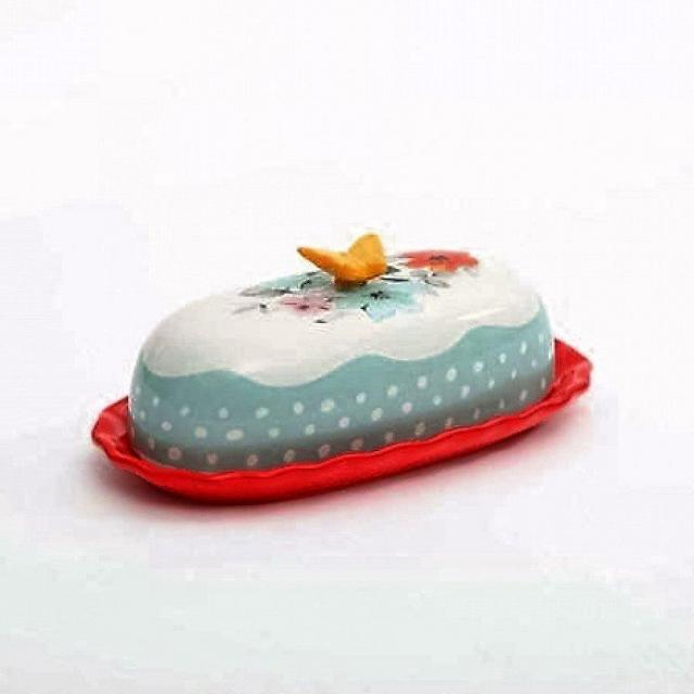 The Pioneer Woman -Flea Market- Two Piece Floral Butter Dish