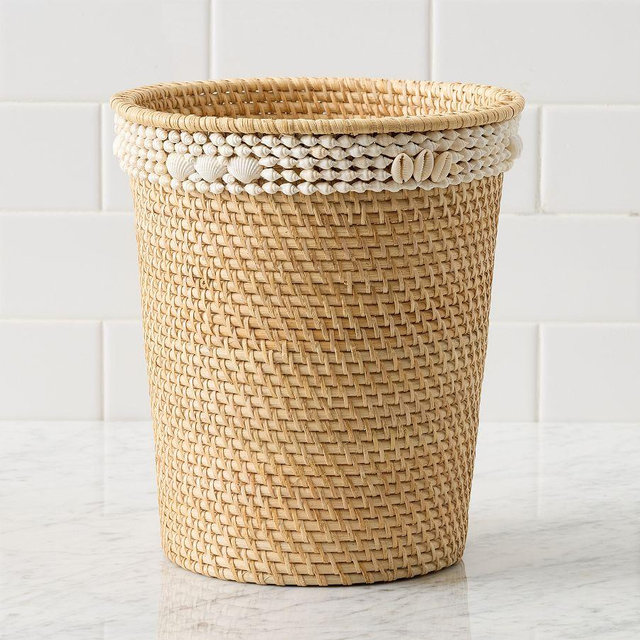 Tava Shell Trashcan, Natural