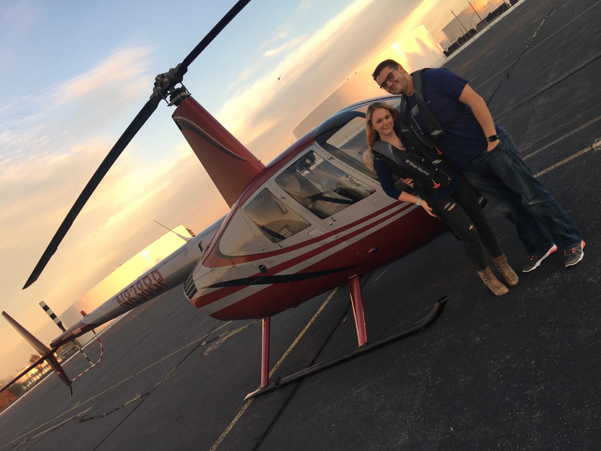Sunset helicopter ride over NYC!