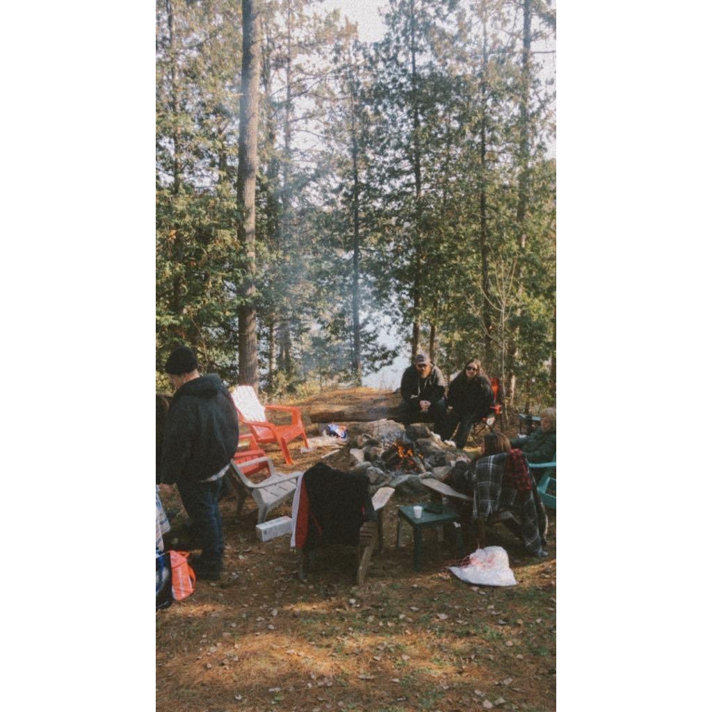 candid of us at the family chalet