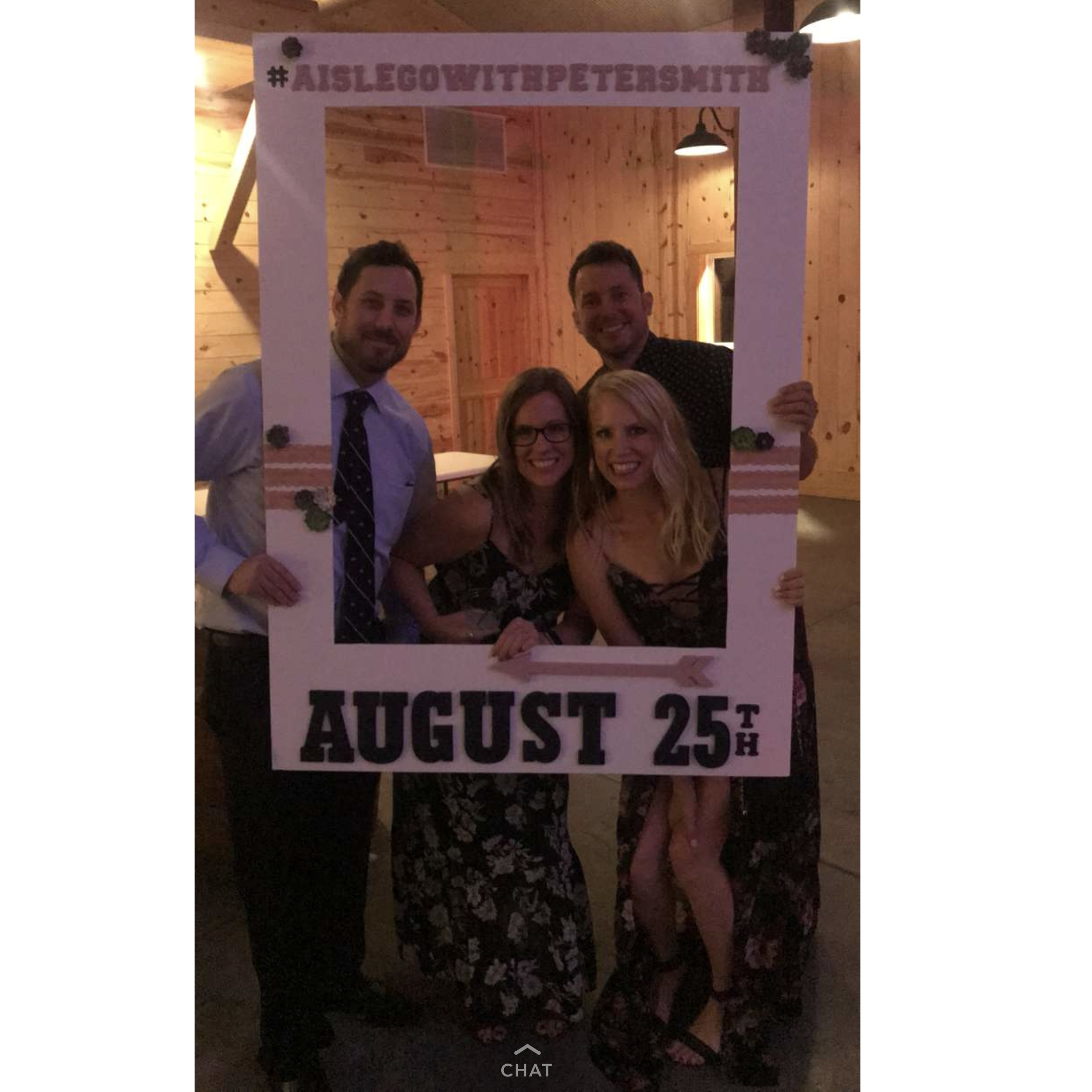 With Dave & Britta at the Petersmith wedding this summer.