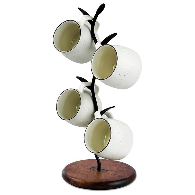 Bellglee Coffee Mug Tree, Mug Holder for Countertop, Cups Storage Rack, Mugs Stand for Coffee Bar Decor & Home Kitchen Organizer