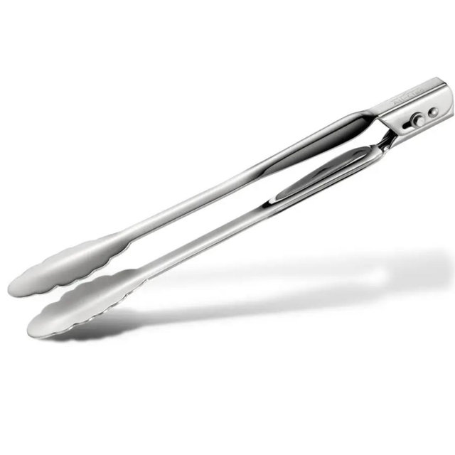 Stainless Steel Locking Tongs; 12 inch