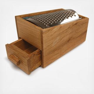 Oak Cheese Grater with Drawer