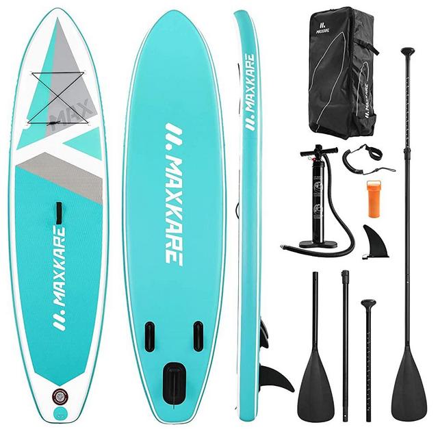 MaxKare SUP Inflatable Stand Up Paddle Board with 10'30''6'' Premium Paddleboard & Bi-Directional Pump & Backpack Portable for Youth Adult Have Fun in River, Oceans and Lakes